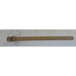 Dog‎ Puppy Lux Gold Metal Bone Collar Beige 21 In New Without Tag